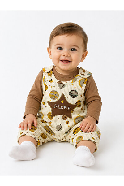bebekyol Planet Themed Baby Jumpsuit