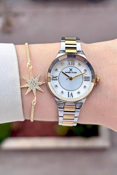Daniel Klein Sarı Silver Renk 24 Ay Garantili 30 Mm Kadın Kol Saati