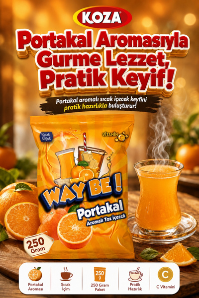 Koza Gurmelerin Seçimi Portakal Aromalı Oralet Portakallı Premium İçecek Tozu...