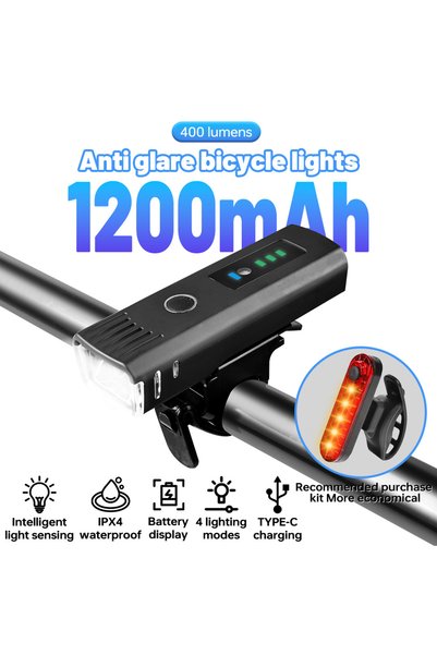 Choice بطارية 1000-3000 مللي أمبير، شدة إضاءة 300-600 لومن، مصباح أمامي للدرا...