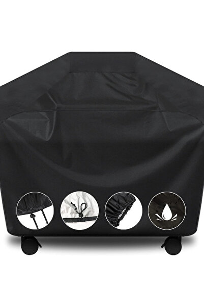Other Black waterproof barbecue cover, outdoor rainproof barbecue grill prote...