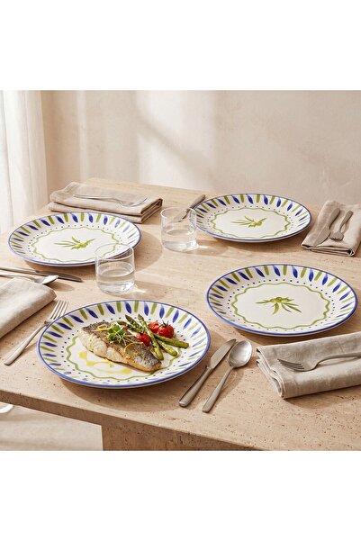 Güral Porselen Olive Branch 25 cm 4-Piece Serving Plate Set 6515