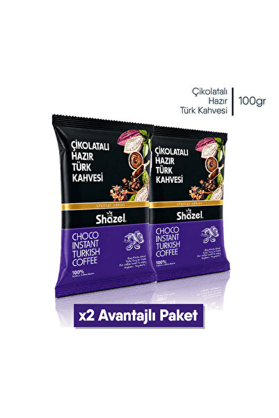 Shazel Çikolatalı Hazır Türk Kahvesi 100 G x 2 Adet