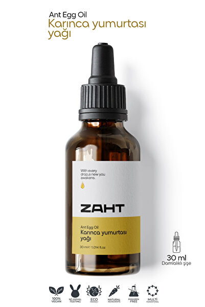 ZAHT Karınca Yumurtası Yağı 30 Ml %100 Doğal – Tüy Azaltıcı, Epilasyon Sonras...