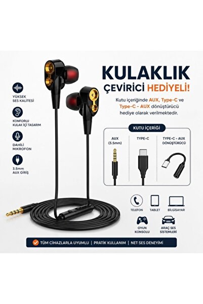 TECNO Hot 3D Hifi 4 Hoparlörlü 3.5mm Jack Girişli Type-C Dönüştürücülü Mikrof...