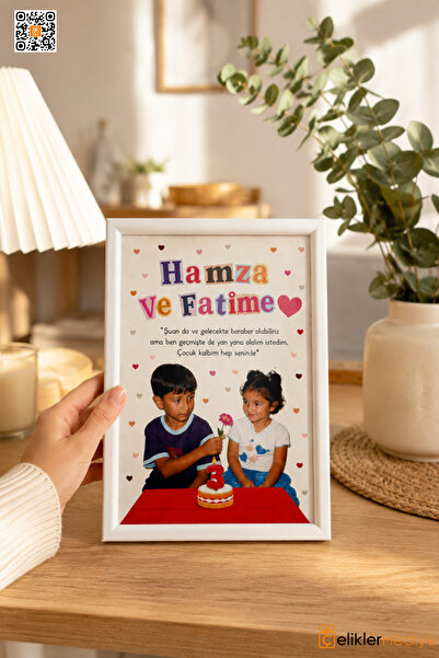 ÇELİKLER HEDİYE Kişiye Özel Doğum Günü Anı Çerçevesi Fotoğraflı Hediye Sevgil...