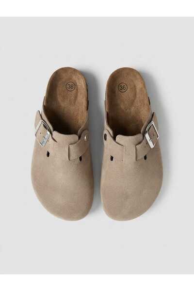 FRZZ Genuine Suede, Closed Front, Cork Sole Women's Sabo Slippers