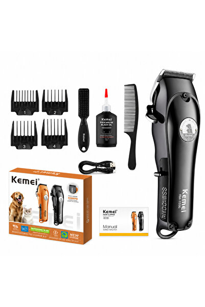 Kemei Mașină de tuns profesională pentru animale de companie KM-1596, afișaj LED