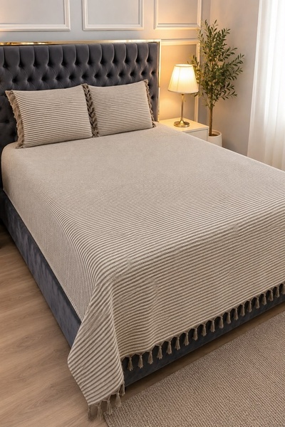 Gizo Home HCE |   غطاء سرير بوهيمي مع أربطة، قطعة واحدة، غطاء سرير مزدوج عصري...