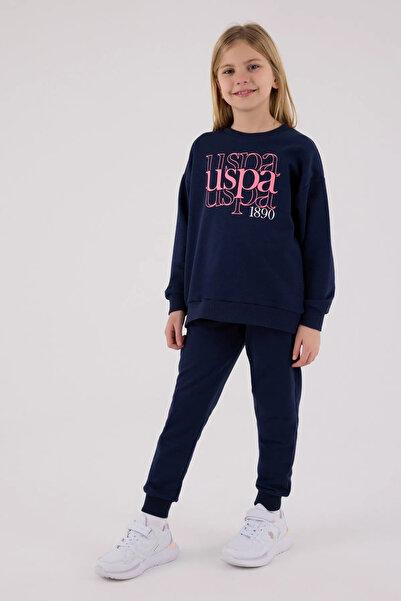 U.S. Polo Assn. 4-15 Years Old Licensed Us Polo Assn Girl's Suit-Navy Blue