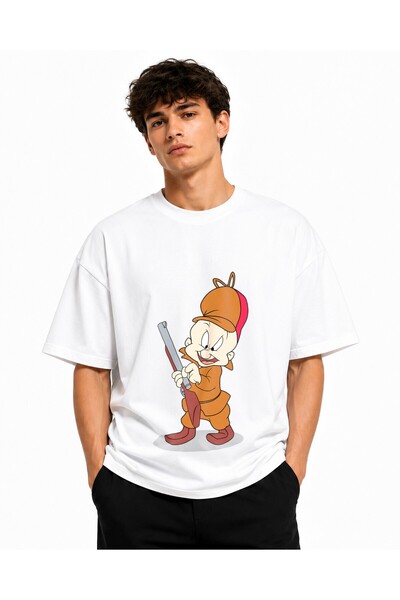 Inscriptie Unisex Premium Cotton Casual T-Shirt "Elmer Fudd"