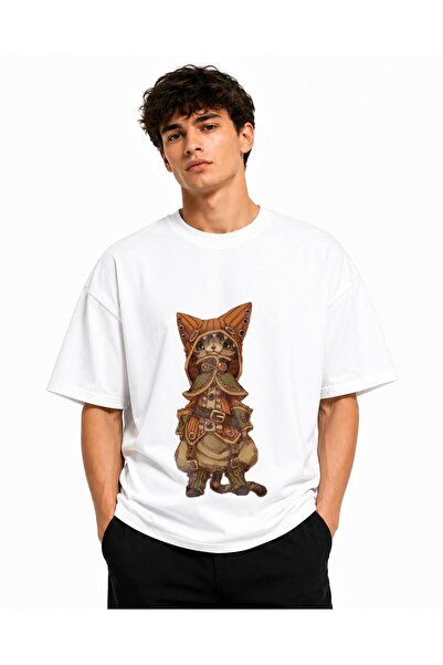 Inscriptie Tricou Unisex Bumbac Premium Casual " Pisica soldat "