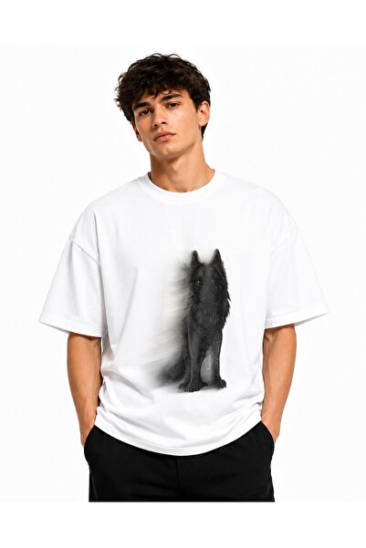Inscriptie Tricou Unisex Bumbac Premium Casual " Wolf anime "