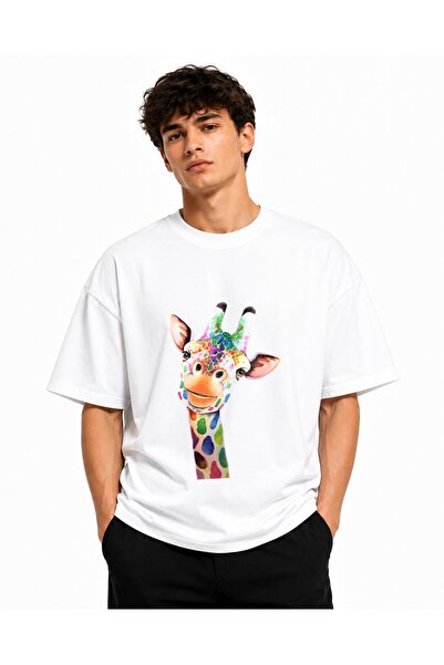 Inscriptie Tricou Unisex Bumbac Premium Casual " Giraffe diamond painting "