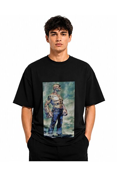 Inscriptie Tricou Unisex Bumbac Premium Casual " Popeye the sailor man art "