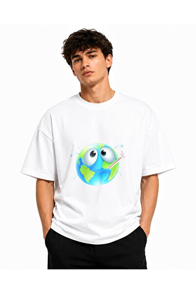 Inscriptie Ουνισέξ Βαμβακερό T-Shirt Υψηλής Ποιότητας "Sick Planet 2"