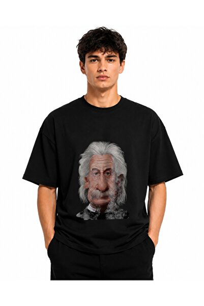 Inscriptie Ουνισέξ Βαμβακερό T-Shirt Υψηλής Ποιότητας "Με Πρόσωπο Αλμπέρτ Αϊν...