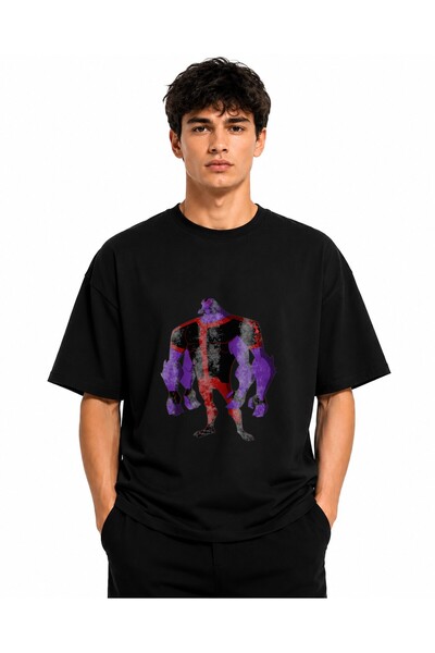 Inscriptie Tricou Unisex Bumbac Premium Casual " Ben 10 - four arms drawing "