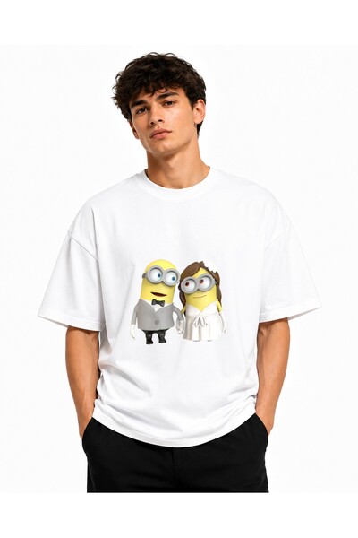 Inscriptie Tricou Unisex Bumbac Premium Casual " Minion - Mire si mireasa "