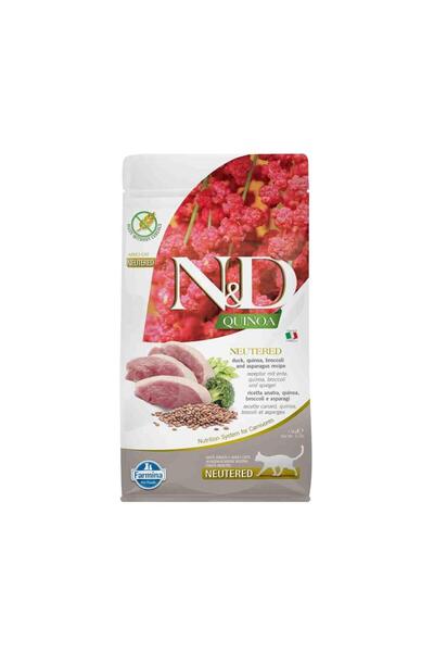 N&D Quinoa Tahılsız Ördek ve Kuşkonmazlı Kısırlaştırılmış Yetişkin Kedi Mamas...