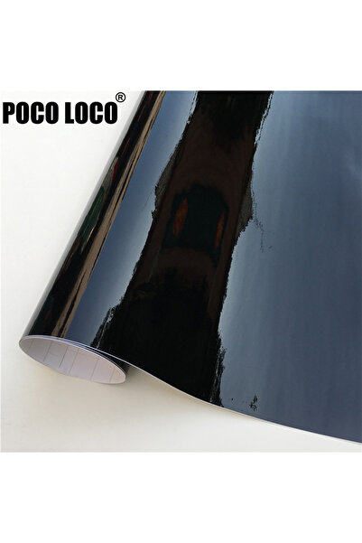 Choice 152x30 CM Glossy Black Glossy Black Vinyl Wrap Film Car Sticker White ...
