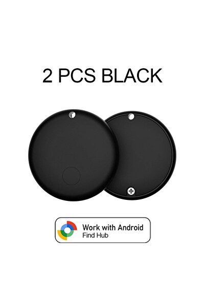 choice2 2PCS BLACK Smart GPS Tracker Works With google find my device tracker...