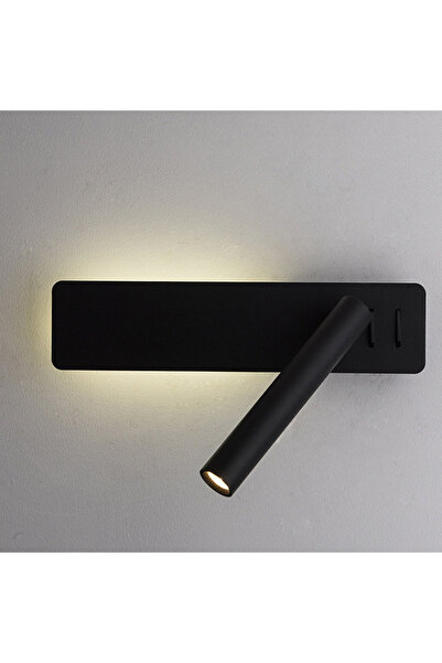 Choice 3-6W Warm White (2700-3500K) Black LED Wall Reading Lamp for Bedroom H...