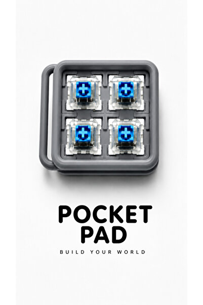 Pocket People Kişiselleştirilebilir Mini Mekanik Klavye Tuşlu Fidget Clicker ...