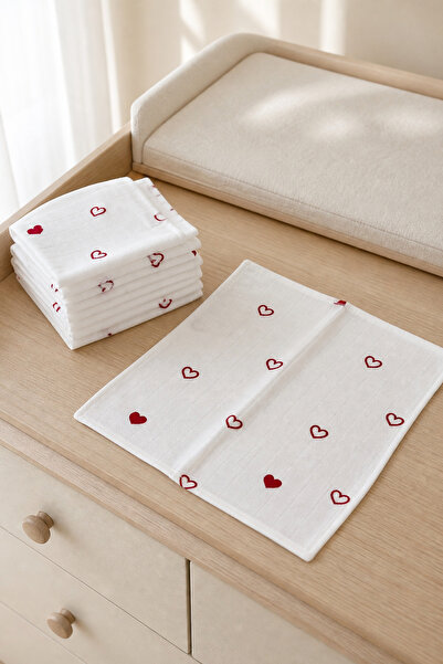 Ponchik 7-Pack 100% Cotton Double Layer Checkered Muslin Baby Mouth Wipes 25X...