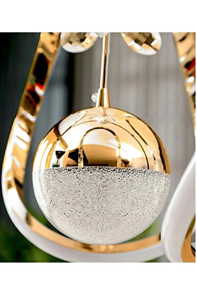 Genel Markalar DEFNE MODERN GOLD BEYAZ LEDLİ AVİZE YATAK ODASI - HOL - SALON