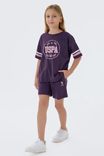 U.S. Polo Assn. طقم مرخص Us Polo Assn للبنات، مناسب لعمر 4 إلى 15 سنة، باللون...