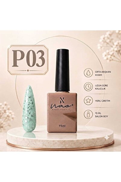 Aka 15 ML Simli kalıcı oje potal Seri renkli