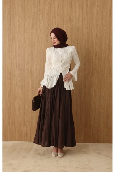 MERETTO By Akıl Violet Embroidered Shirt