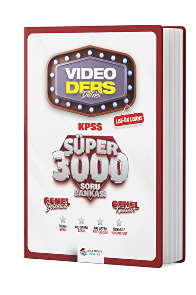 Akademi Denizi Kpss Lise Önlisans Gygk Canlı Ders Destekli Süper 3000 Soru Bankası 2026