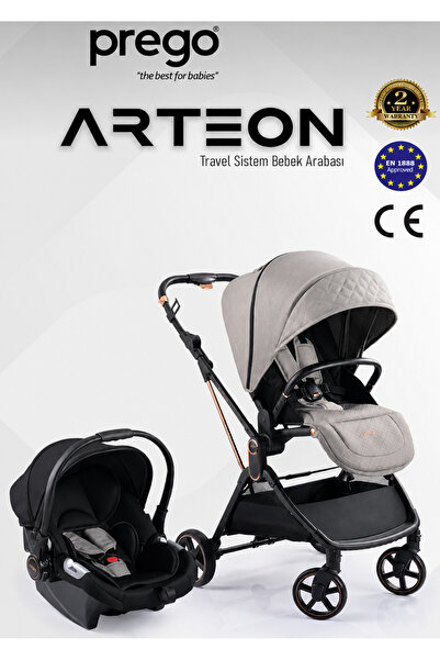 Prego Arteon Seyahat Sistem Bebek Arabası 2244 Otomatik Katlanan