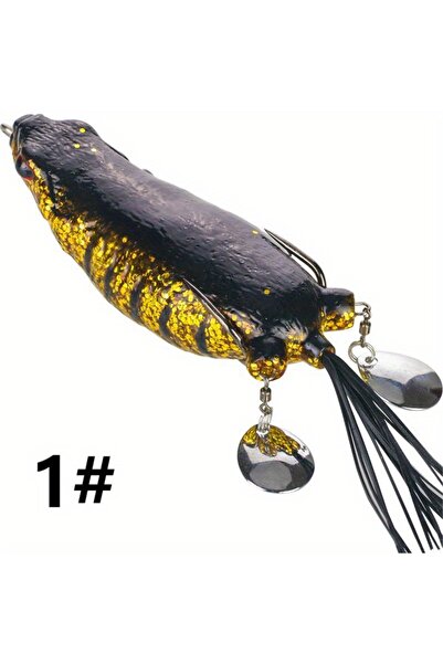 Choice 1 WEIHE 9cm25g Double-Piece Colored Silk Giant Frog Modified Thunder Frog