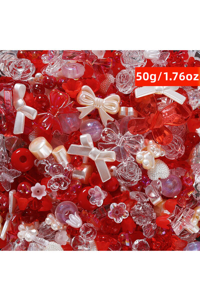Choice12 Red 50g 100g/50g 10-30mm Random Styles Acrylic Beads Gifts Multi Col...