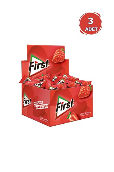 First Çilek Aromalı Tekli Sakız 1,7 gr - 600 Adet