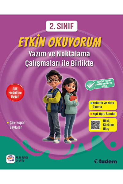 Tudem Yayınları 2. Sınıf Etkin Okuyorum Yazım ve Noktalama Çalışmaları ile Bi...