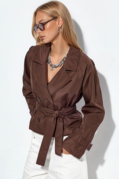 Hiccup Bdart Short Belted Trench Coat