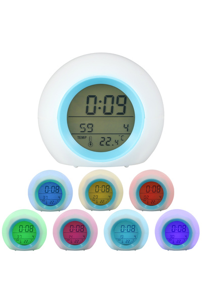Choice 1PC Kids Alarm Clock LED Digital Clock 12/24H No Battery Bedside Time ...