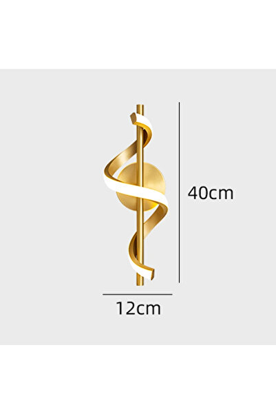 YUGUUK 3 Color Light Gold LED Wall Lamp Nordic Bedroom Bedside Minimalist Sco...