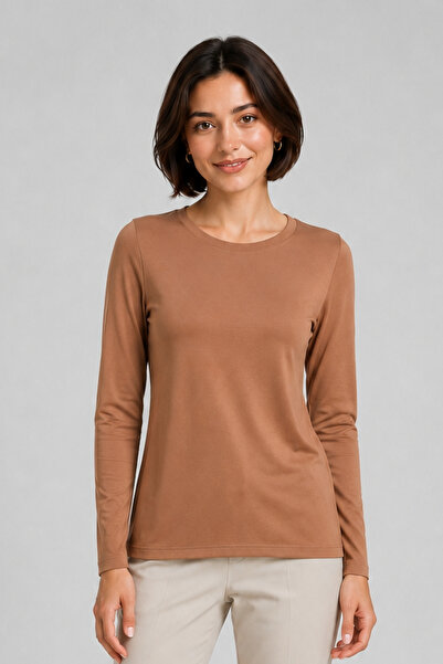 penyebizden Tricou elegant de damă, subțire, din viscoză - nurcă închisă la c...