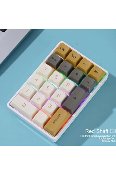 Choice3 Glimmer-Red Switch ATTACK SHARK K21 Mechanical Keyboard, BT/2.4Ghz/US...