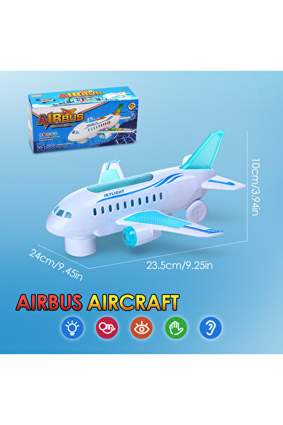 Choice 6237-WHITE Kidsthrill Airplane Toy طائرات ذات أضواء وأصوات وامضة مناسب...