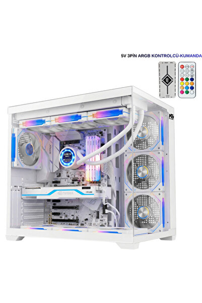 Next Gaming Alpha Elite 7x ARGB Fan Kumanda ve Kontrolcü ATX Boş Bilgisayar K...