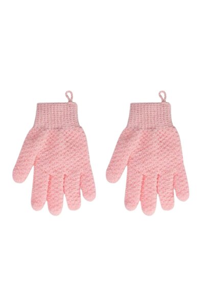Choice3 nylon 2Pcs Pink 1Pc Five Finger Shower Gloves Frosted Mud Rubbing Tow...