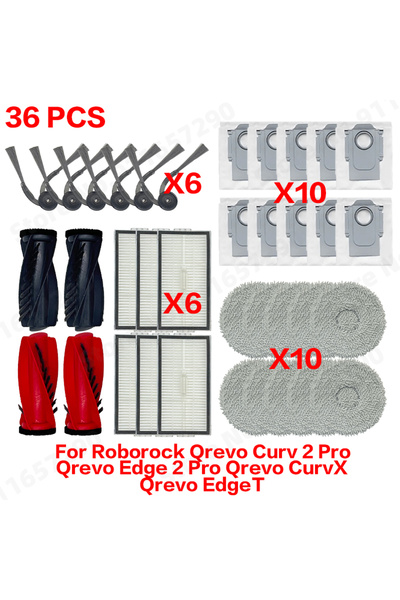 Choice1 roborock Set 2 For Roborock Qrevo Curv 2 Pro Qrevo Edge 2 Pro Qrevo C...