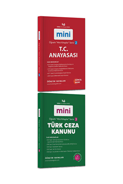 hukuk öğretir 2026 Türk Ceza Kanunu - Türkiye Cumhuriyeti Anayasası Cep Kitap...