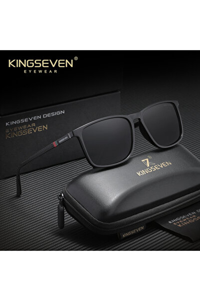 Choice4 نظارات شمسية مستطيلة الشكل من ماركة KINGSEVEN باللون الأسود والرمادي ...